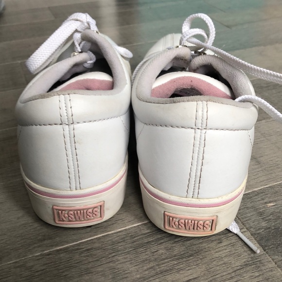 Leather K•Swiss White & Pink size 9 - Picture 7 of 9